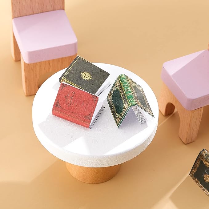Skylety 24 Pieces 1:12 Scale Miniatures Dollhouse Books Assorted Miniatures - Image 5
