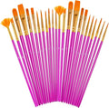 Soucolor 24Pcs Acrylic Paint Brushes Set, Halloween Arts and Crafts by Soucolor