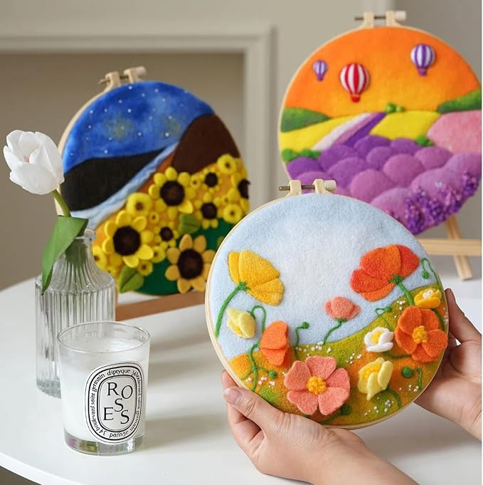 Wonafa DIY Wool Needle Felt Starter Kit, Beginner Needle Felt Kit - Image 4