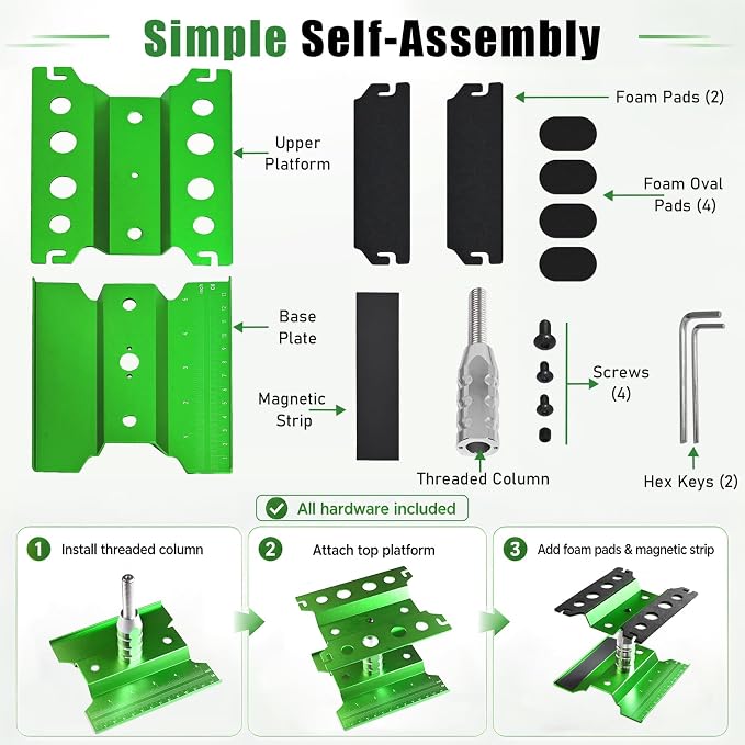 RC Car Repair Work Stand Lift Lower Adjustable Workstation Aluminum 360 Degree - Image 4