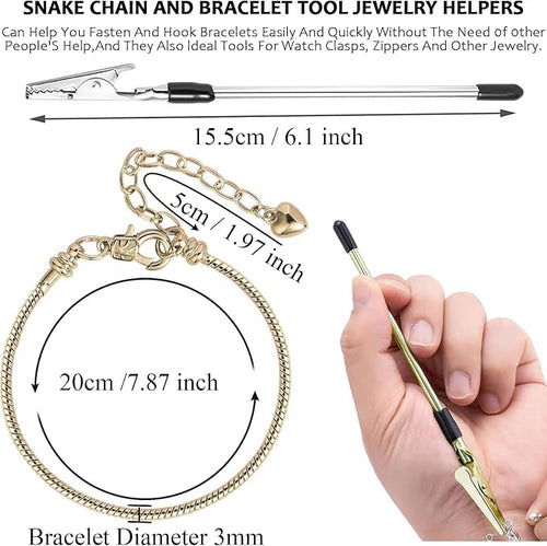 10 Pcs 7.87 Inch Snake Chain Charm Bracelet Chains - Image 2
