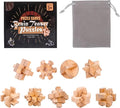 VolksRose 9pcs Wooden Brain Teaser Puzzles, IQ Challenge Puzzle Games, Logic by VolksRose