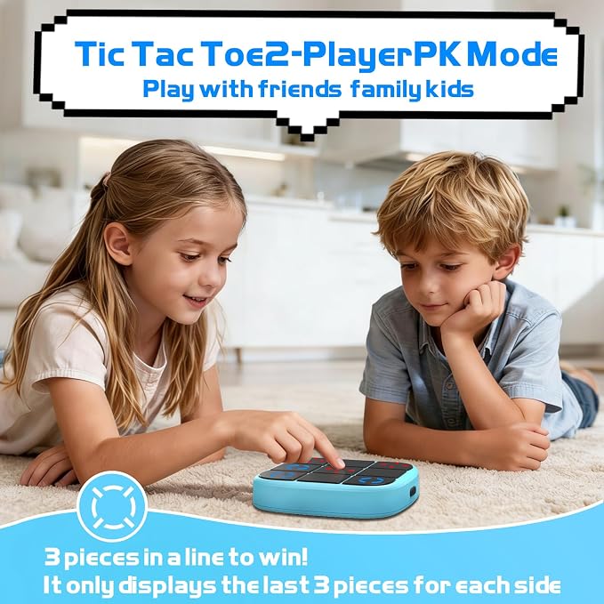 KOQQQ Rechargeable Tic-Tac-Toe Bolt Game, Upgraded 4-in-1 Handheld Puzzle - Image 4