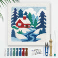 DOODLREAM Snow Scenery DIY Punch Needle Embroidery Kit by Doodlream