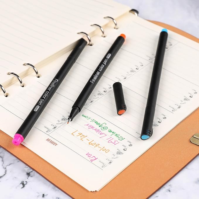 Dyvicl Journal Planner Pens Colored Pens, 100 Colors 0.4mm Fineliner Pen Set - Image 4