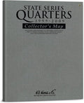 Whitman Coin Collector’s Wall Display Board Coin Map US State Quarter Series by Unknown
