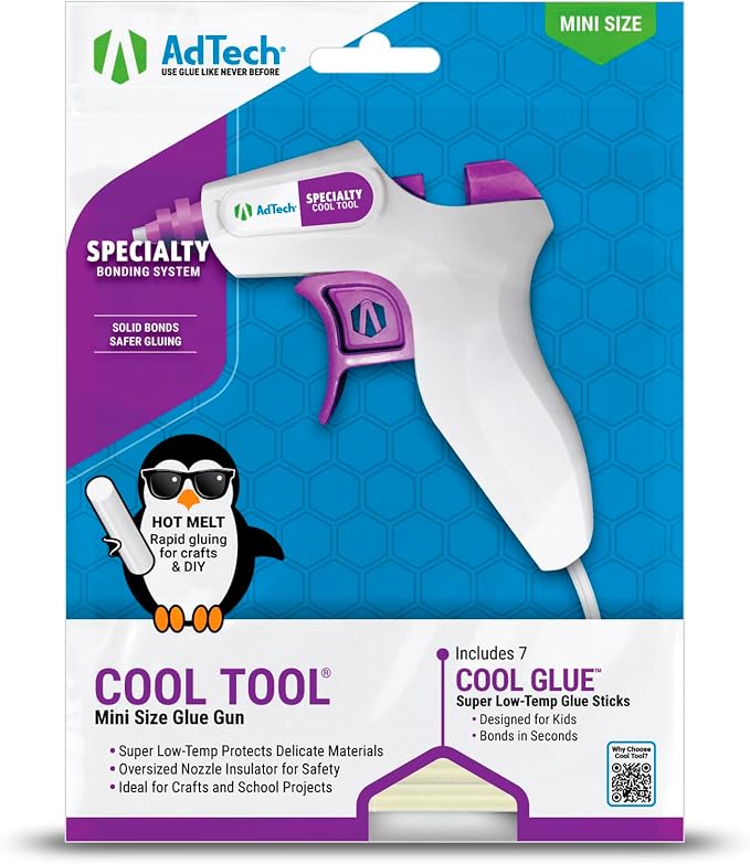 AdTech Cool Tool Kit with Low-Temp Glue Gun, Safe by AdhesiveTechnologies