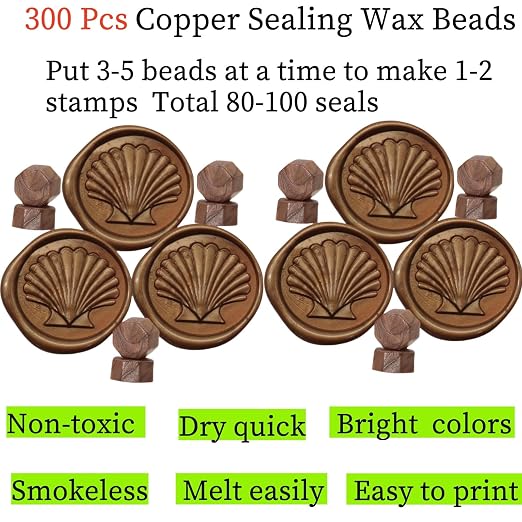 300Pcs Rose Gold Sealing Wax Beads, Vintage Wax Seal Beads - Image 5