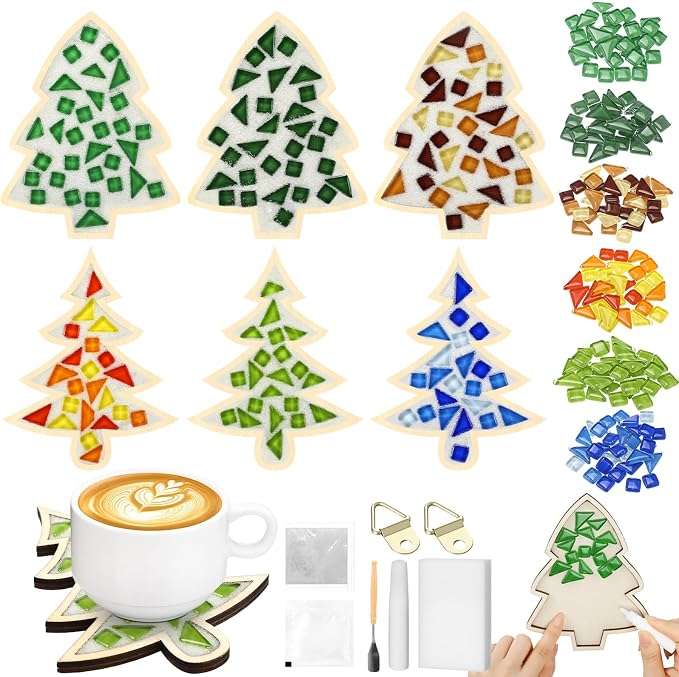 Honeydak 6 Sets DIY Glass Mosaic Tiles by Honeydak