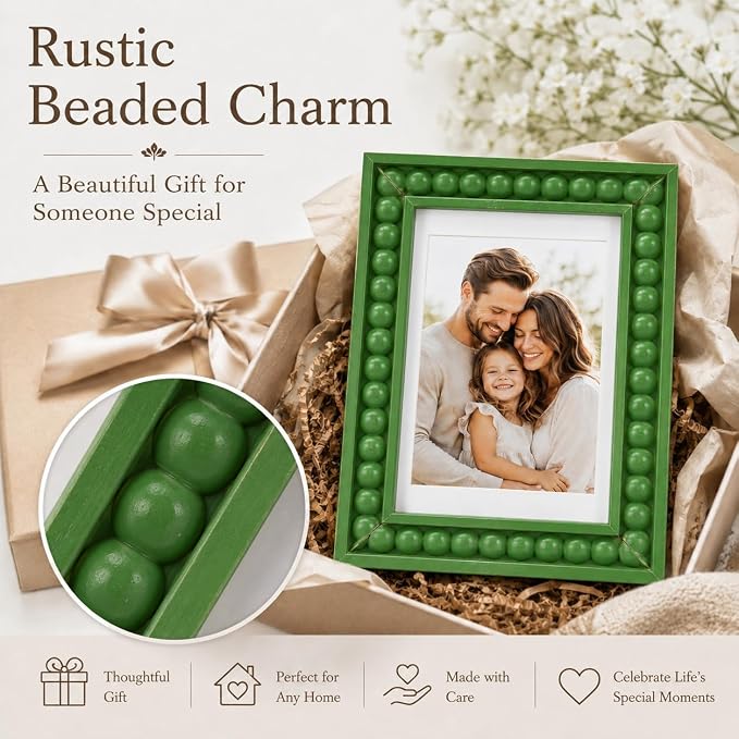 Solid Wood 4x6 Picture Frame Beaded Frame - Image 8