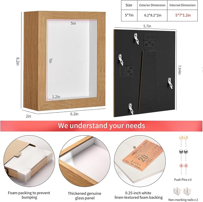 5x7 Small Shadow Box Picture Frame - Image 3