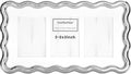 3-2x3'' Silver Heavy-Duty Zinc Alloy Picture Frames, Wave Design Silver Picture by GorYeeFine
