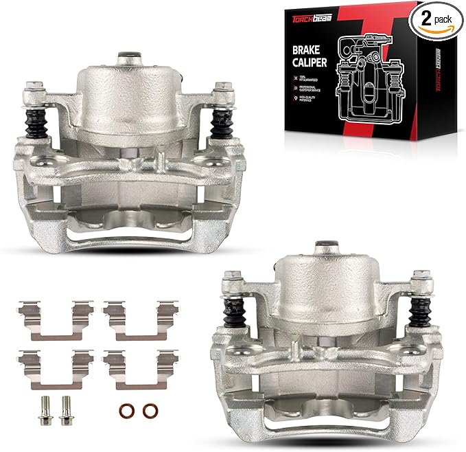 Torchbeam Front Brake Calipers Set for Chevrolet 2004-2012 Malibu, Pontiac 2005-2010 G6, Saturn 2007-2009 Aura, Front Left and Front Right Calipers Replace # 18B4910A+18B4911A