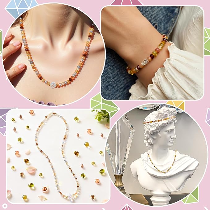 636pcs Glass Beads for Jewelry Making - Image 6