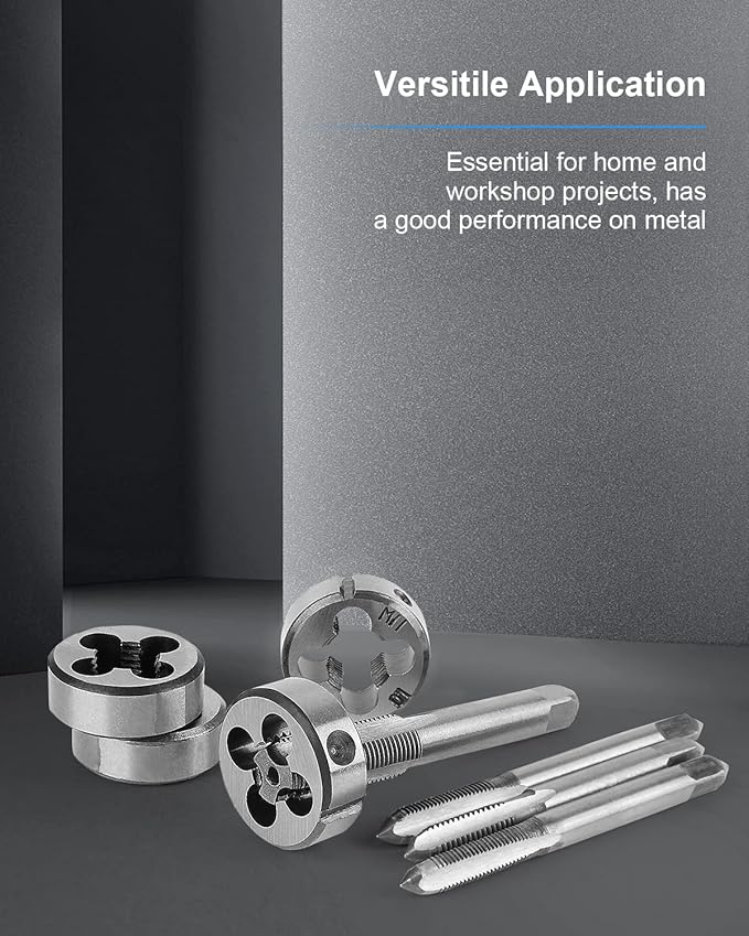 110 PCS Metric Tap and Die Set, M2-M18 Rethreading Kit for Making Screw Threads for Cutting External and Internal Thread Threading with Storage Case