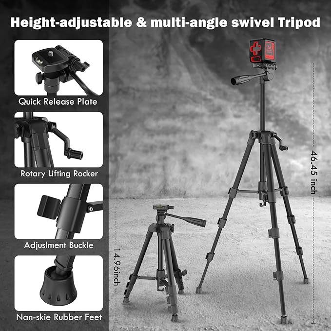 Motovera Self Leveling Laser Level 100ft, 4 Brightness Modes & Pulse Function - Image 4