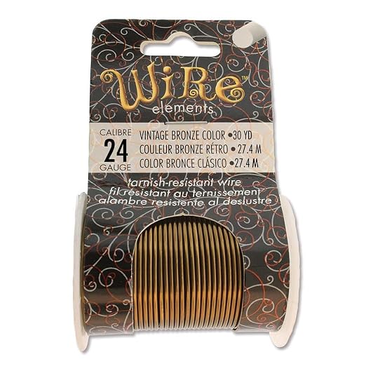 The Beadsmith Wire Elements 24-Gauge Lacquered Tarnish-Resistant Copper Wire by TheBeadsmith