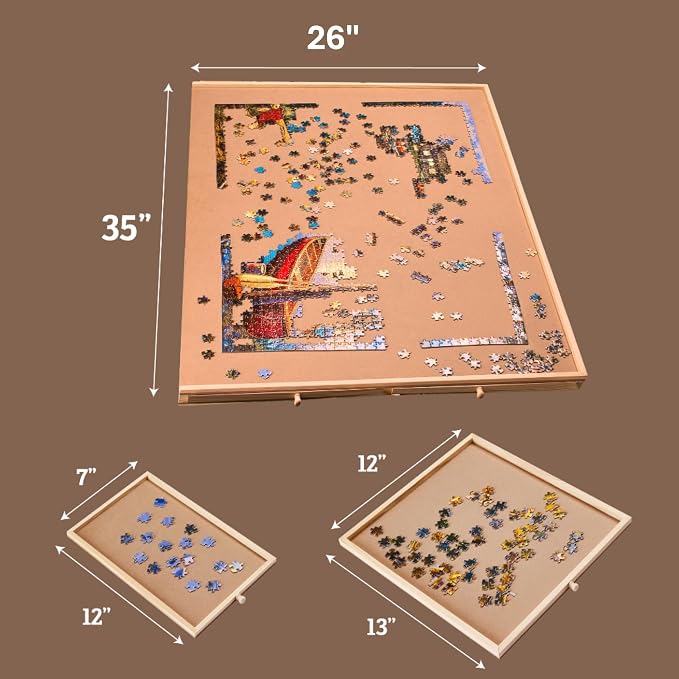 1500 Piece Rotating Wooden Puzzle Board - Image 4