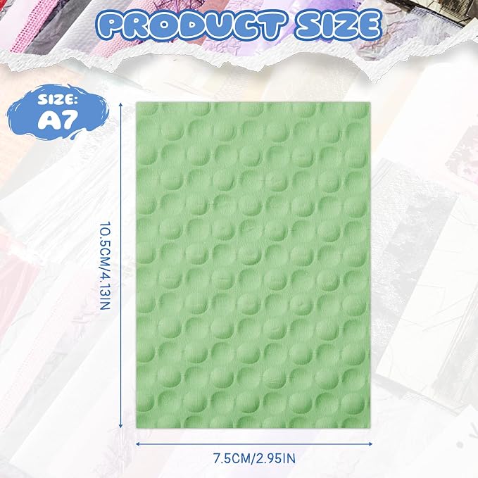 208 Sheets A7 Scrapbook Paper Kit, 12 Colors Mixed Textured Paper and Mesh - Image 2