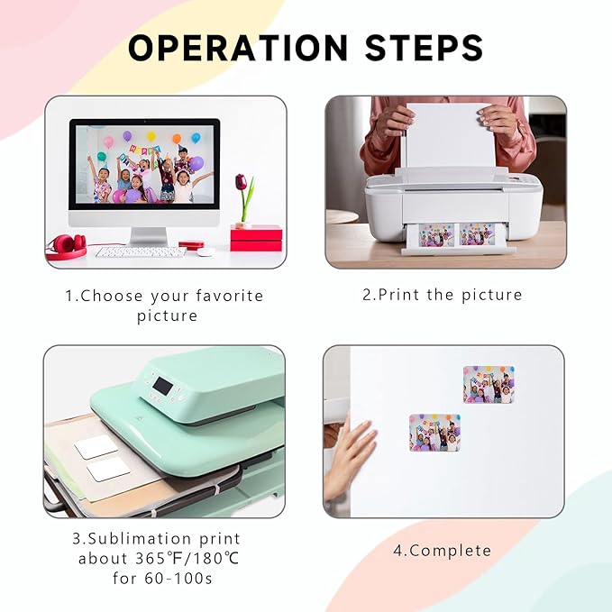 40Pcs Sublimation Picture Magnet Blanks Personalized Square Magnets - Image 3
