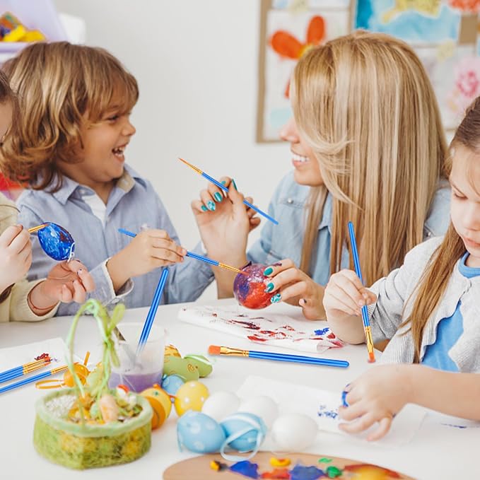 Acrylic Paint Brush Set, 4 Packs / 40 pcs Nylon Hair Brushes - Image 6