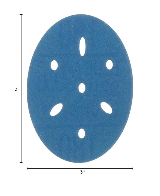 3m 3M-36146 Hookit Blue Abrasive Disc Multi-hole, 3, 180 Grade