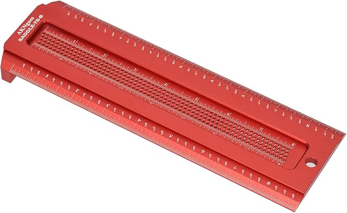 Woodworking Scriber Saddle T-Square Ruler 8in, for Carpenter Work, Layout and Measuring Tools