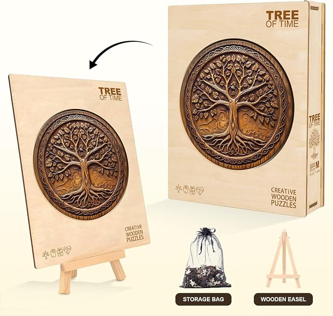 Tree of Time Puzzles Adults Gifts Wooden 270 Pieces 13.4 * 13.4in - Image 5