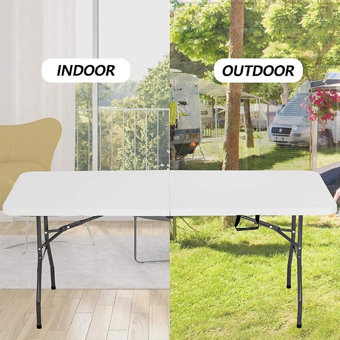 FDW Folding Half Portable Foldable Table - Image 8