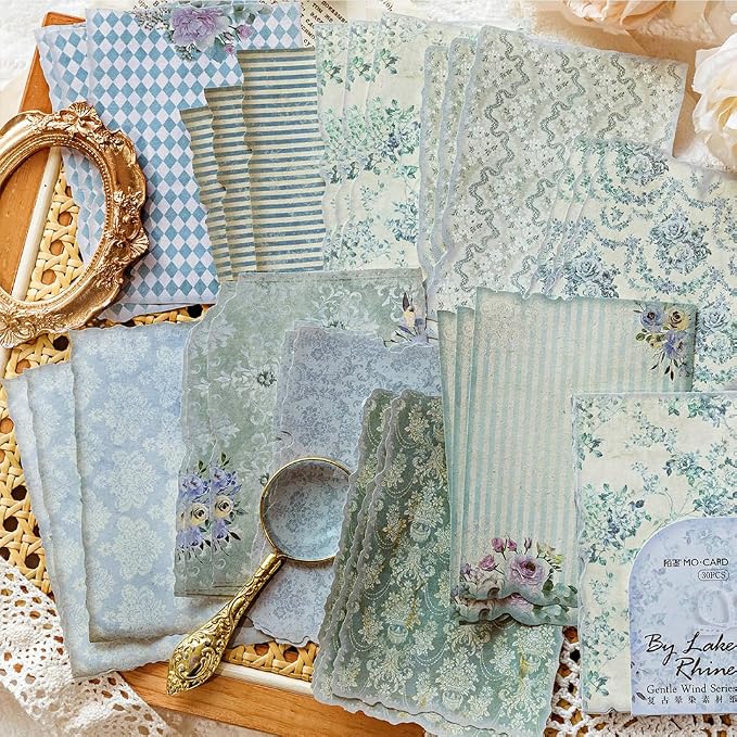 180 Sheets Vintage Scrapbook Paper, Journaling Scrapbooking Supplies, Antique - Image 8