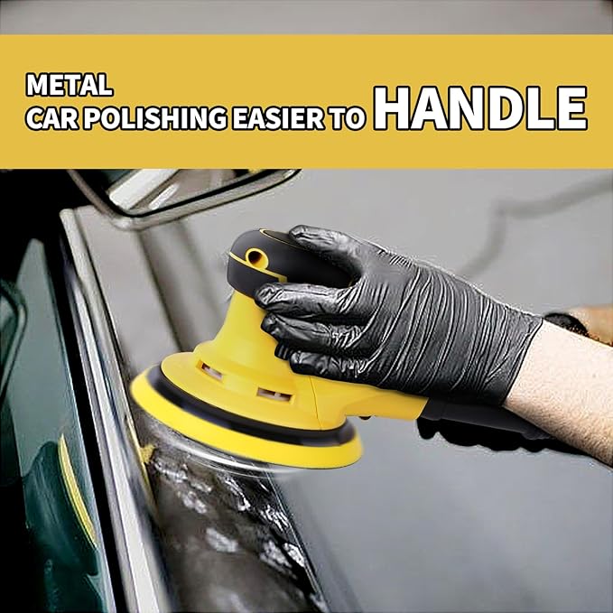 Electric Random Orbital Sander Brushless Motor Powerful 350W Polisher Sander 6-Inch 10000 RPM Variable Speed Tool for Sanding Walls and Wood, Rust Removal, Car Polishing Ect
