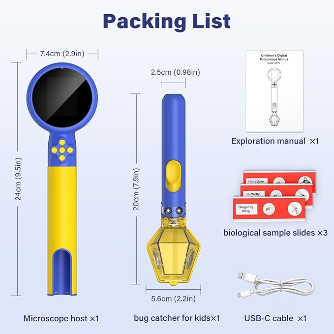 Microscope for Kids with Bug Catcher, 1080P HD Digital Handheld Portable Kids - Image 8
