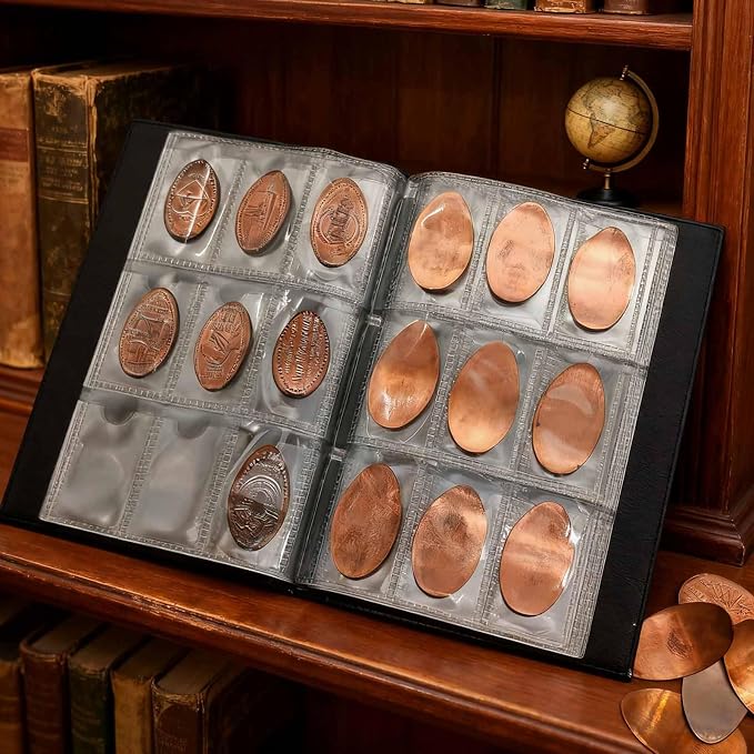 108 Pockets Pressed Penny Collecting Album Book, Portable Smashed Pressed Penny - Image 2