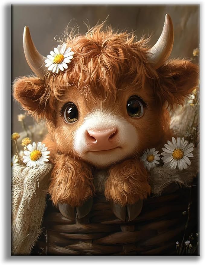 Offito Highland Cow Diamond Art Kits by Offito