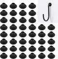 60Pcs Pegboard Hook Locks - Peg Hook Stoppers Clips Fit for 1/4 Inch Pegboard Retainer Clips Anti-Fall Hooks Stoppers for Garage, Workshop Tool Organization (Black)