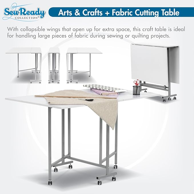 Sew Ready Folding Craft & Cutting Standing Table - Image 5