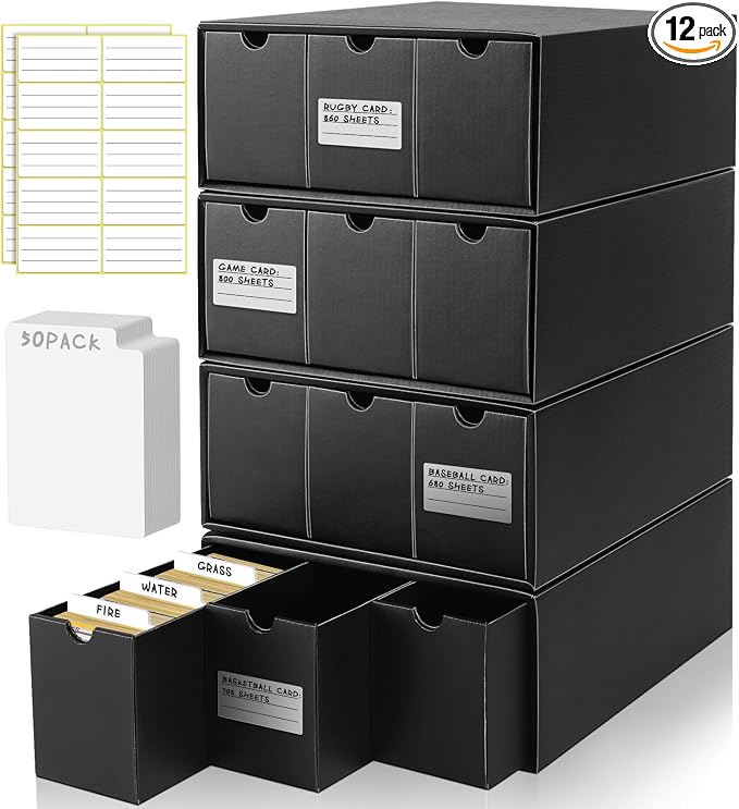 Homthy Trading Card Storage Box, Includes 12 Pack by Homthy