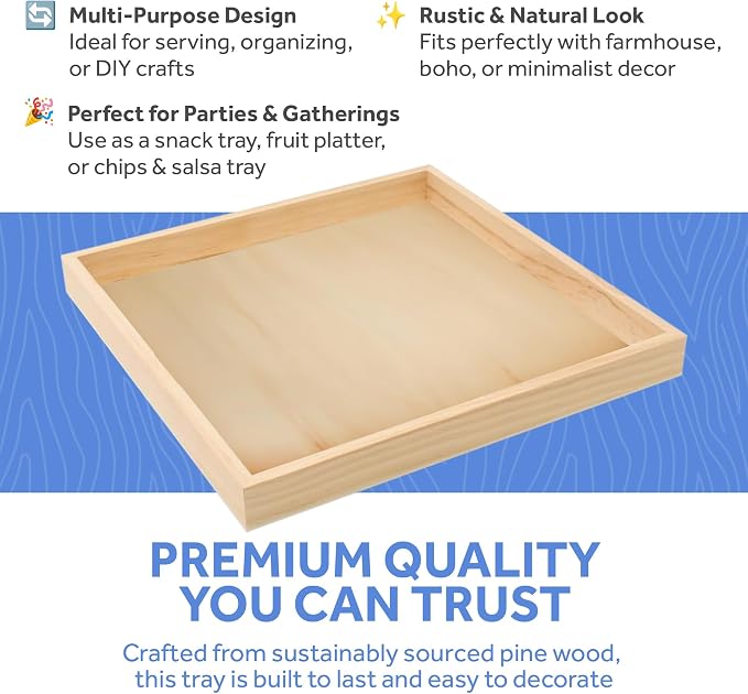 Wood Canvas Panel Cradled 12 x 12 inch, Shadow Box, & Tray Crafts, by - Image 6