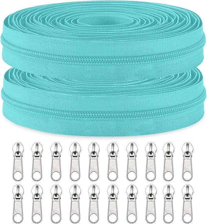 Sawoake #3 Nylon Coil Zippers by The Yard Bulk 10 Yards by Zipper