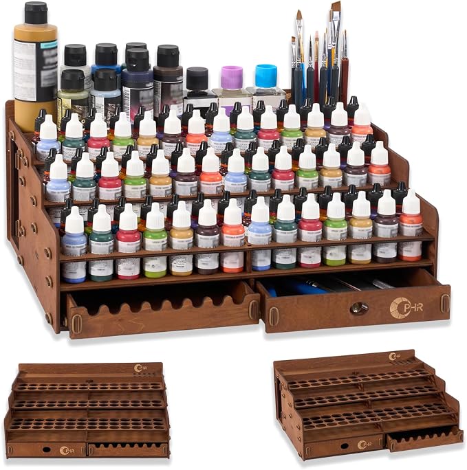 OPHIR Paint Storage, Wooden Paint Organizer by OPHIR