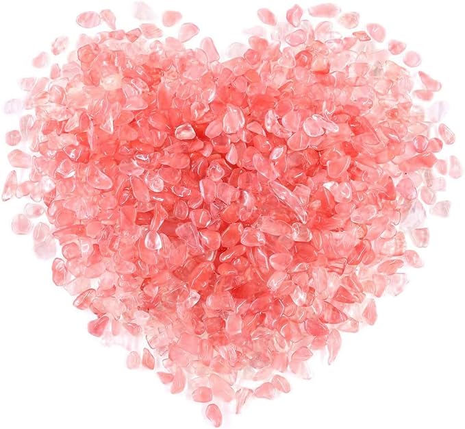 WAYBER Decorative Pebbles, 2 Lbs/920g Pink Crystal Quartz Stones Irregular Rock - Image 2