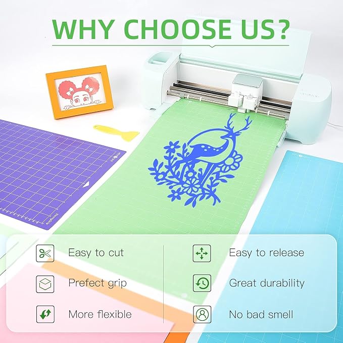 HTVRONT Cutting Mat, 3 Pack Cutting Mat 12x24 Compatible - Image 2