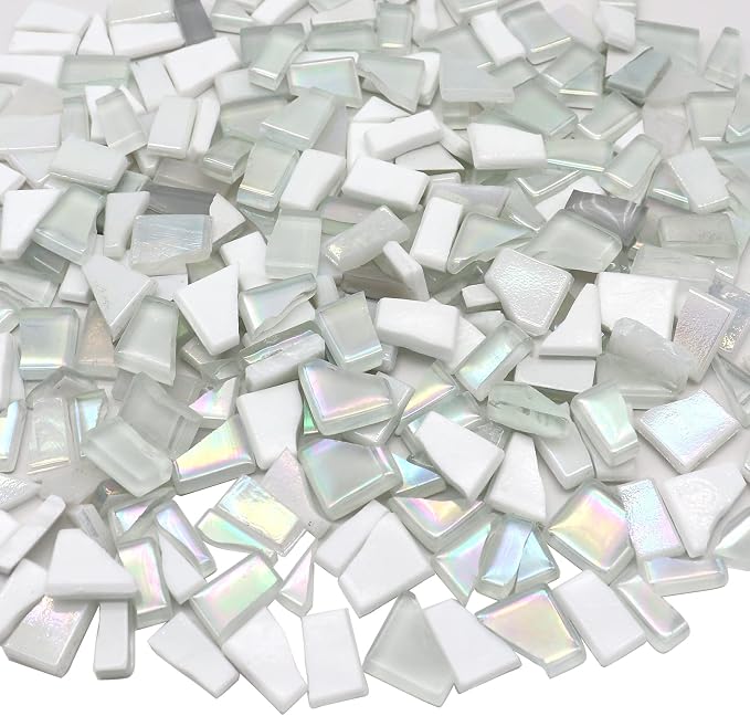 LITMIND White Series Irregular Glass Mosaic Tiles by LITMIND