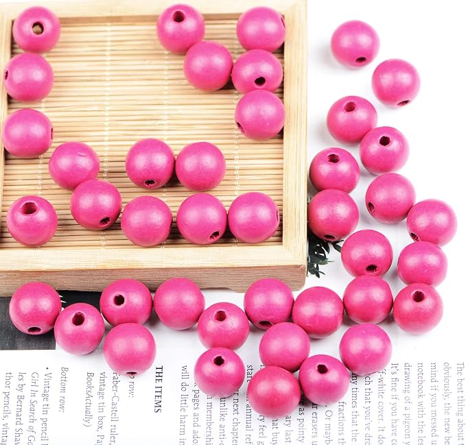 AD Beads Large Hole Wood Spacer Wooden Jewelry Making Bracelet Necklace - Image 4