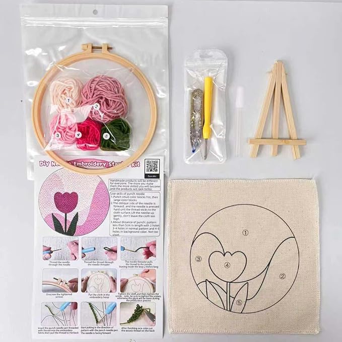 CELCRAFTIQUE Punch Needle Kits for Adults Beginner, Tool - Image 4