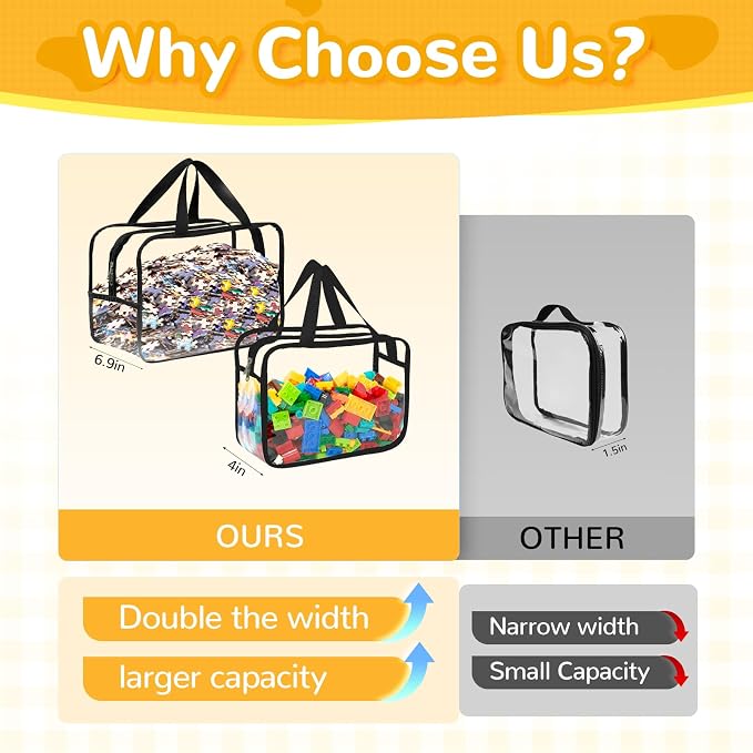 8 Packs Large Toy Storage Bags - Image 4