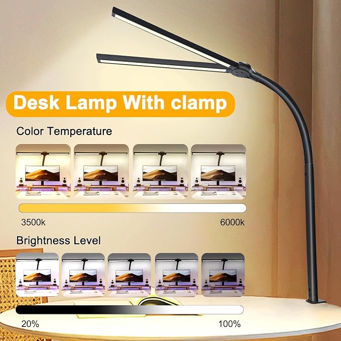 Double Head LED Desk Lamp for Office - Image 5