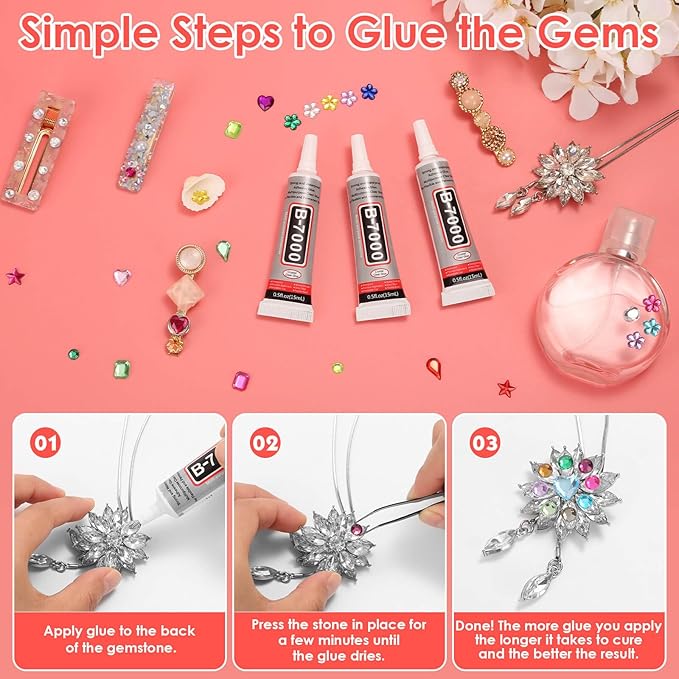 Anezus 900Pcs Jewels for Bedazzling - Image 6
