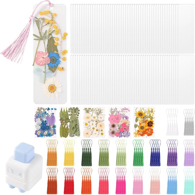 326Pcs Pressed Flower Bookmark Making Kit, DIY Bookmark Kit by WSICSE