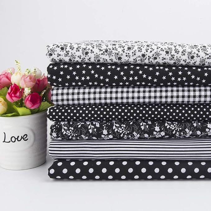 Cotton Fabric DIY Making Supplies Quilting Patchwork Fabric Fat Quarter Bundles by Antetek
